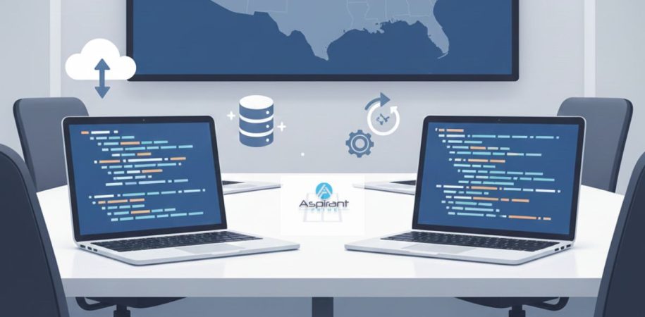 A bright, modern interior featuring freshly cleaned grey carpets with sharp vacuum lines